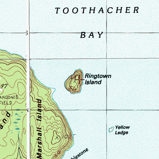 Topographic Map of Ringtown Island, ME