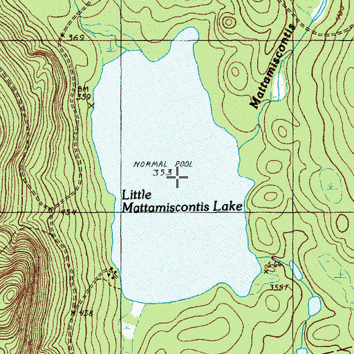 Topographic Map of Little Mattamiscontis Lake, ME