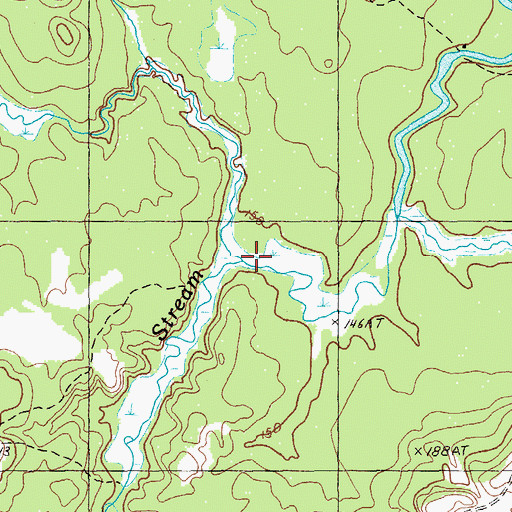 Topographic Map of Little Mopang Stream, ME