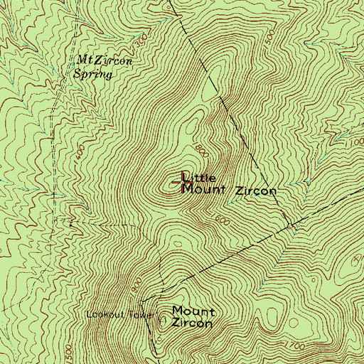 Topographic Map of Little Mount Zircon, ME