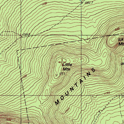 Topographic Map of Little Mountain, ME