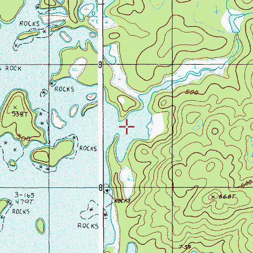 Topographic Map of Little Mud Brook, ME