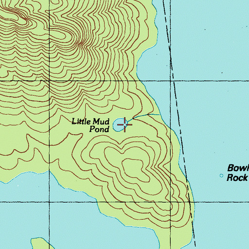 Topographic Map of Little Mud Pond, ME