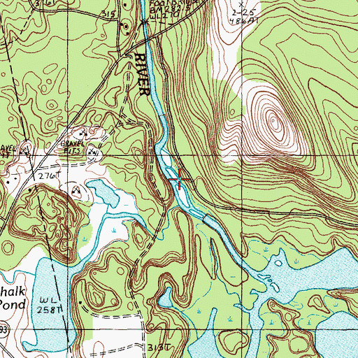 Topographic Map of Little Narraguagus River, ME
