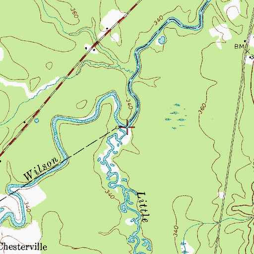 Topographic Map of Little Norridgewock Stream, ME
