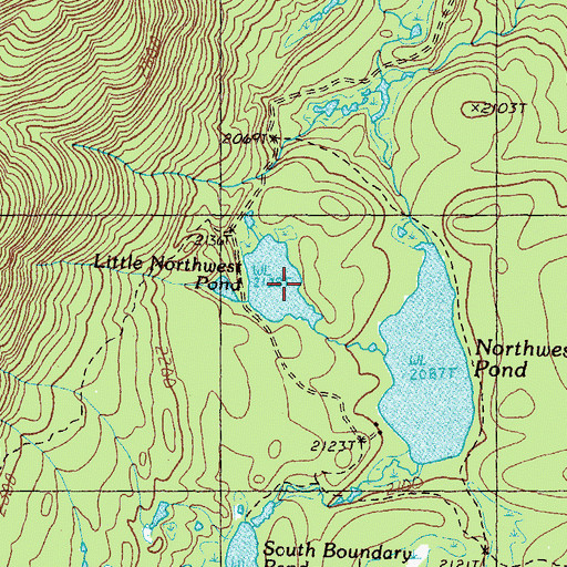 Topographic Map of Little Northwest Pond, ME