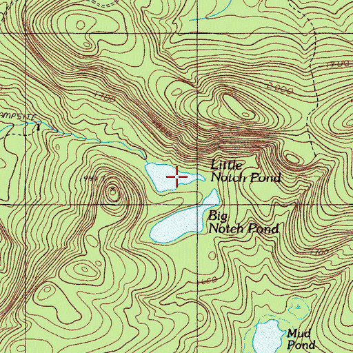 Topographic Map of Little Notch Pond, ME