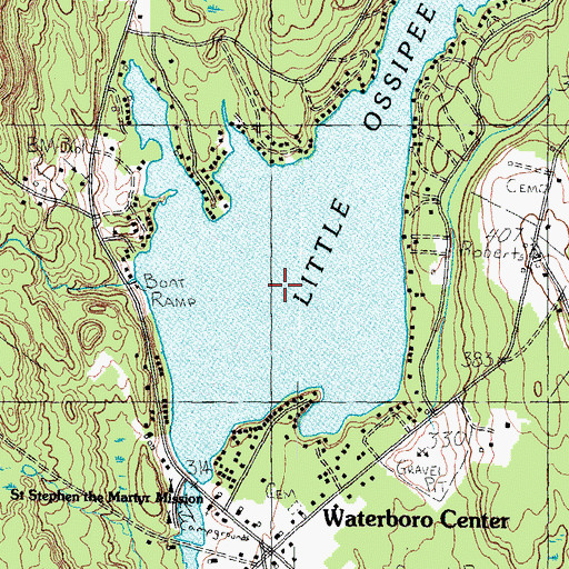 Topographic Map of Little Ossipee Pond, ME
