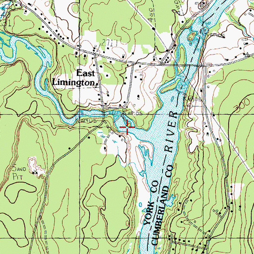 Topographic Map of Little Ossipee River, ME