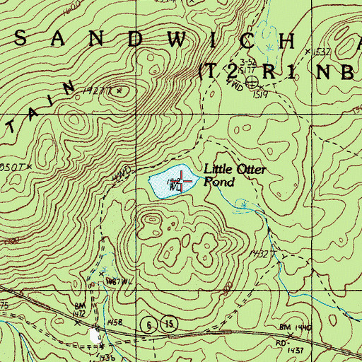 Topographic Map of Little Otter Pond, ME