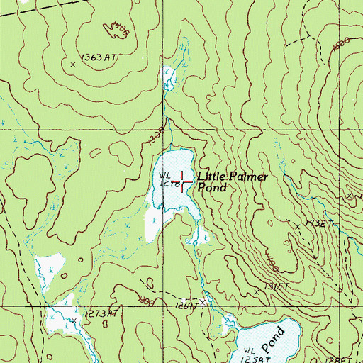 Topographic Map of Little Palmer Pond, ME