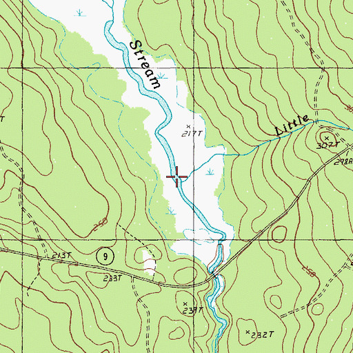 Topographic Map of Little Pembroke Brook, ME