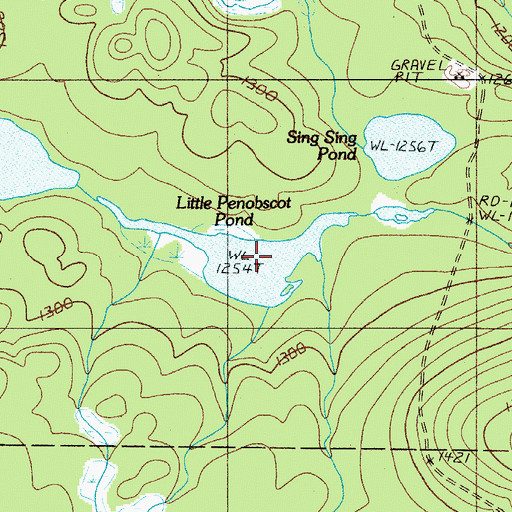 Topographic Map of Little Penobscot Pond, ME