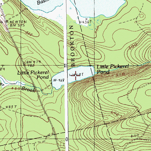 Topographic Map of Little Pickerel Pond, ME