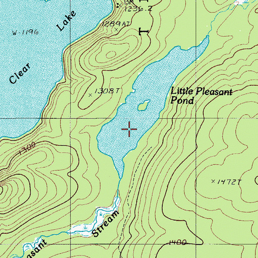 Topographic Map of Little Pleasant Pond, ME
