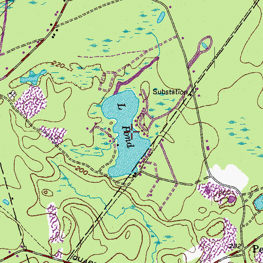 Topographic Map of Little Pond, ME