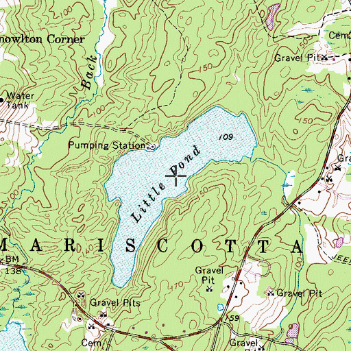 Topographic Map of Little Pond, ME