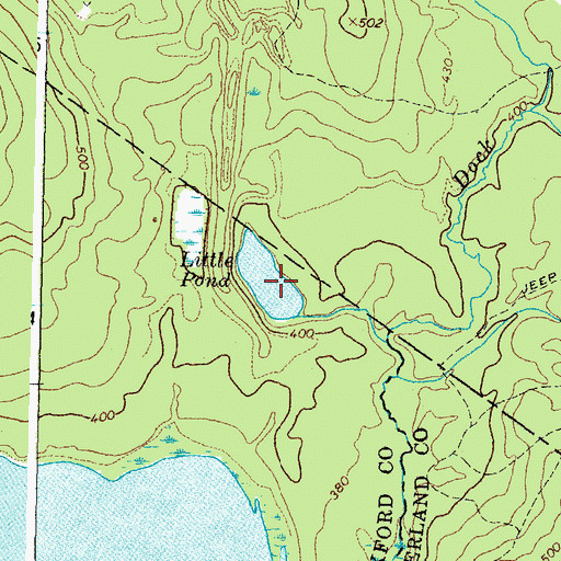 Topographic Map of Little Pond, ME