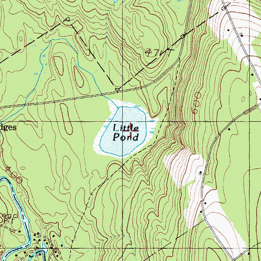 Topographic Map of Little Pond, ME