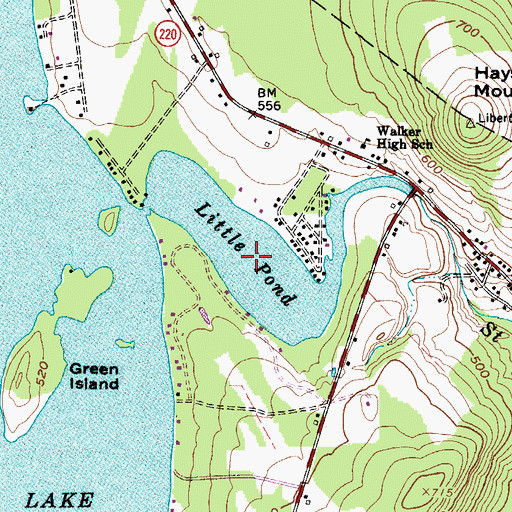 Topographic Map of Little Pond, ME
