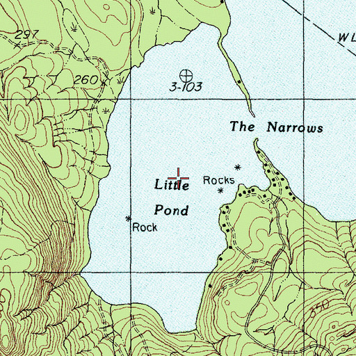 Topographic Map of Little Pond, ME