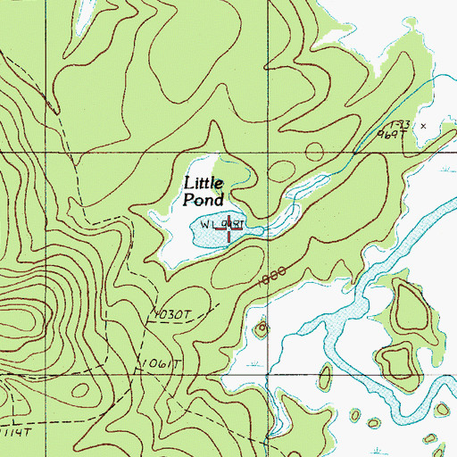 Topographic Map of Little Pond, ME