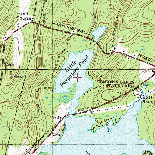 Topographic Map of Little Purgatory Pond, ME