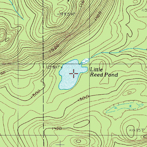 Topographic Map of Little Reed Pond, ME