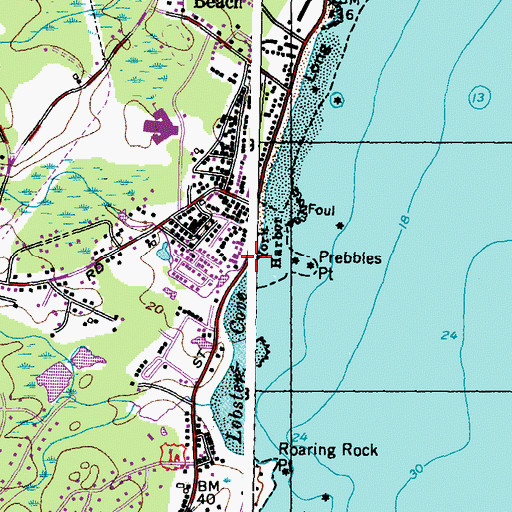 Topographic Map of Little River, ME