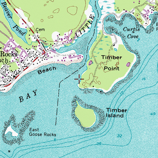 Topographic Map of Little River, ME