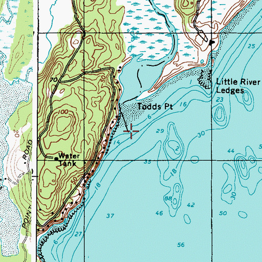 Topographic Map of Little River, ME