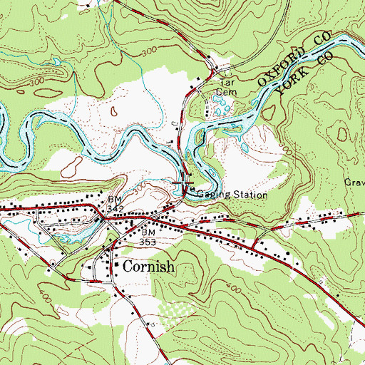 Topographic Map of Little River, ME