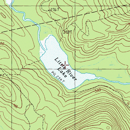 Topographic Map of Little River Lake, ME
