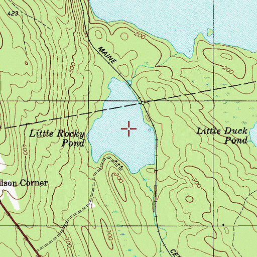 Topographic Map of Little Rocky Pond, ME