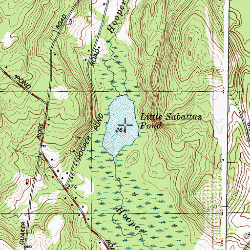 Topographic Map of Little Sabattus Pond, ME