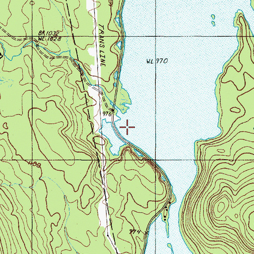 Topographic Map of Little Sandy Stream, ME