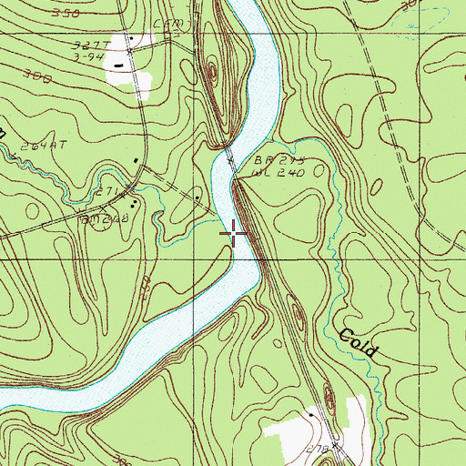Topographic Map of Little Schoodic Stream, ME