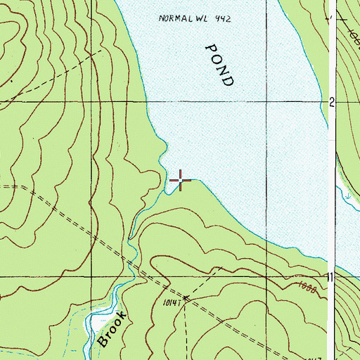 Topographic Map of Little Scott Brook, ME