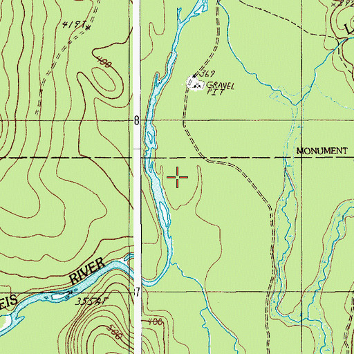 Topographic Map of Little Seboeis River, ME