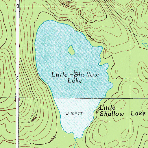 Topographic Map of Little Shallow Lake, ME