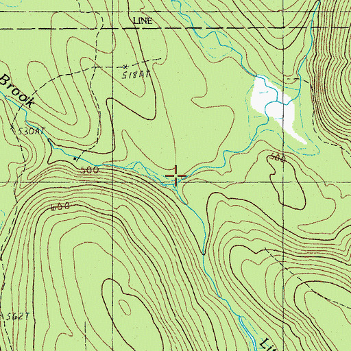 Topographic Map of Little Sly Brook, ME