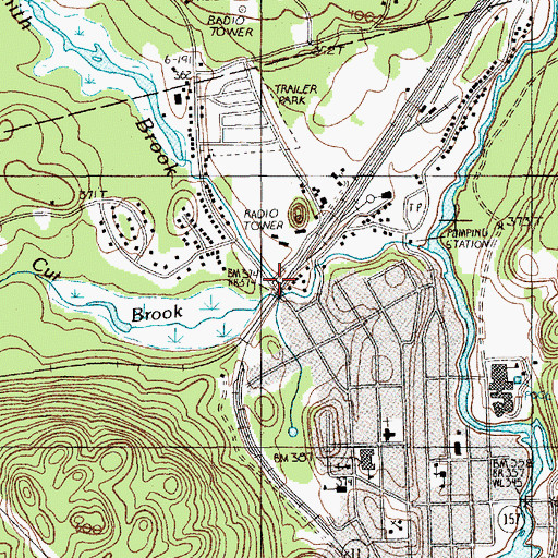 Topographic Map of Little Smith Brook, ME