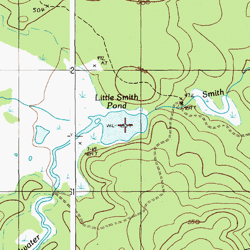 Topographic Map of Little Smith Pond, ME