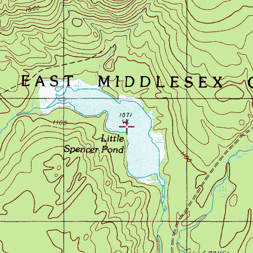 Topographic Map of Little Spencer Pond, ME