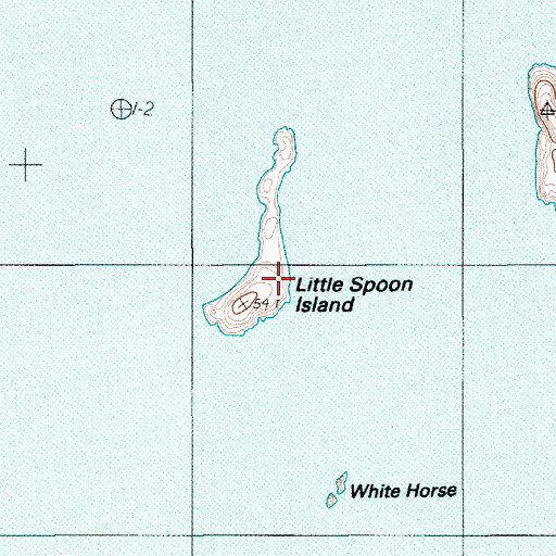 Topographic Map of Little Spoon Island, ME