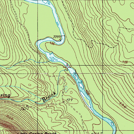 Topographic Map of Little Spring Brook, ME