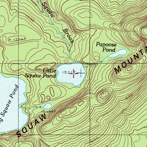 Topographic Map of Little Moose Pond, ME