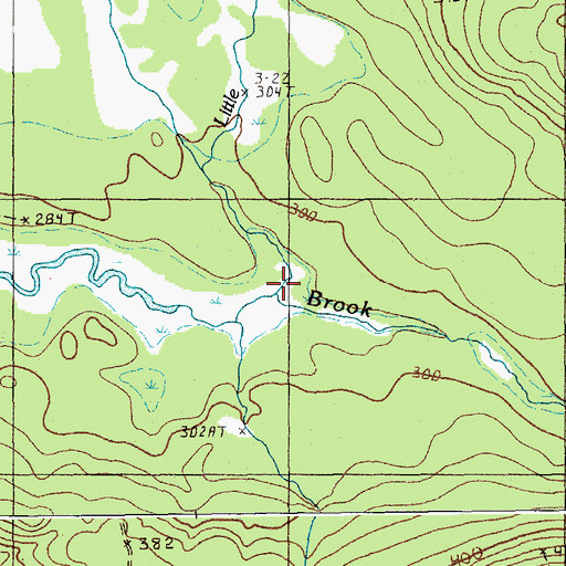 Topographic Map of Little Taylor Brook, ME