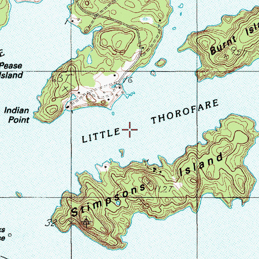 Topographic Map of Little Thorofare, ME