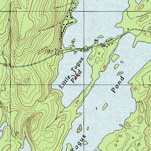 Topographic Map of Little Togus Pond, ME